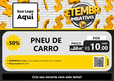 Modelo de Cartaz para Cartaz A4 Horizontal com o tema Setembro Imbatível para Auto peças