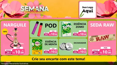 Modelo de TV para TV Horizontal com o tema Semana da Primavera para Tabacaria