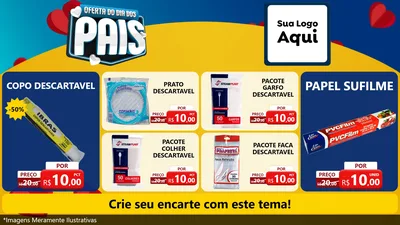 Modelo de TV para TV Horizontal com o tema Oferta Do Dia Dos Pais para Embalagens