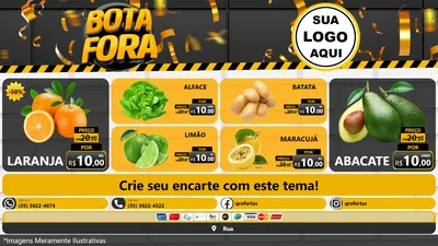 Modelo de TV para TV Horizontal com o tema Bota Fora para Hortifrúti