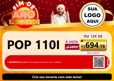 Modelo de Cartaz para Cartaz A4 Horizontal com o tema Fim de Ano Premiado para Concessionaria de Motos
