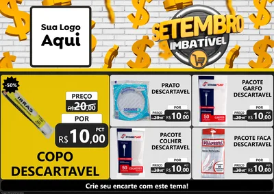 Modelo de Encarte para Encarte A4 Horizontal com o tema Setembro Imbatível para Embalagens