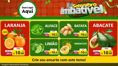 Modelo de TV para TV Horizontal com o tema Setembro Imbatível para Hortifrúti