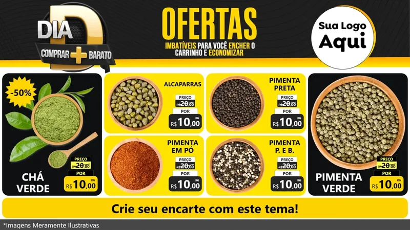 Modelo de TV para TV Horizontal com o tema Dia D Mais Economia para Produtos Naturais