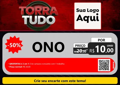 Modelo de Cartaz para Cartaz A4 Horizontal com o tema Torra Tudo para Óticas