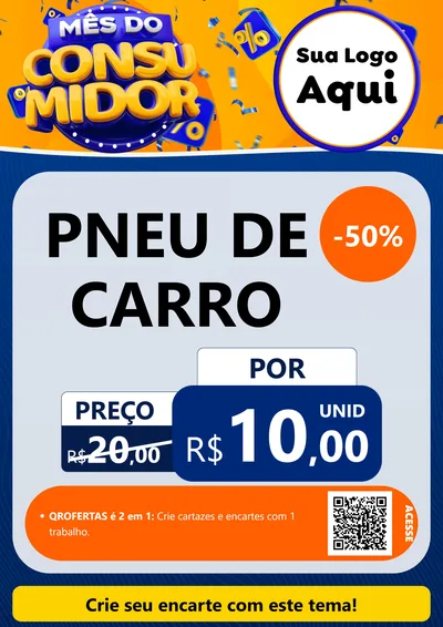 Modelo de Cartaz para Cartaz A4 Vertical com o tema Mês do Consumidor para Auto peças
