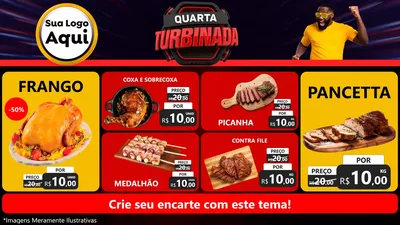 Modelo de TV para TV Horizontal com o tema Quarta Turbinada para Assados