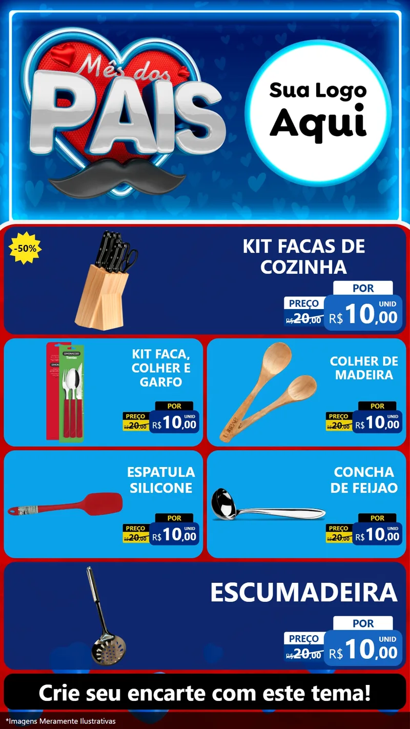 Modelo de TV para TV Vertical com o tema Mês Dos Pais para Utilidades Domésticas
