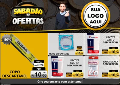 Modelo de Encarte para Encarte A4 Horizontal com o tema Sabadão de Ofertas para Embalagens