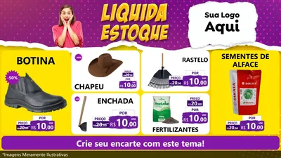 Modelo de TV para TV Horizontal com o tema Liquida estoque para Agropecuária