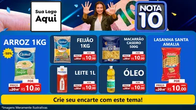 Modelo de TV para TV Horizontal com o tema Nota 10 para Supermercado