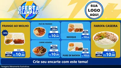 Modelo de TV para TV Horizontal com o tema Oferta Relâmpago para Restaurante