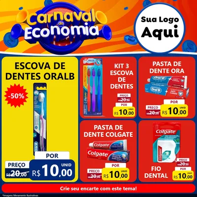 Modelo de Rede Social para Feed Facebook com o tema Carnaval da Economia para Higiene Pessoal