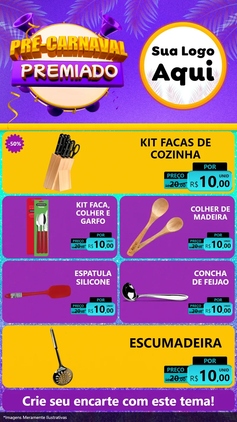 Modelo de TV para TV Vertical com o tema Pré-Carnaval Premiado para Utilidades Domésticas