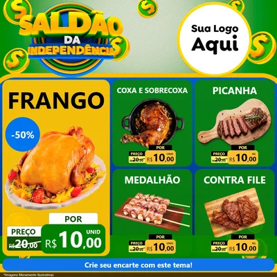 Modelo de Rede Social para Feed Facebook com o tema Saldão da Indepêndencia para Assados