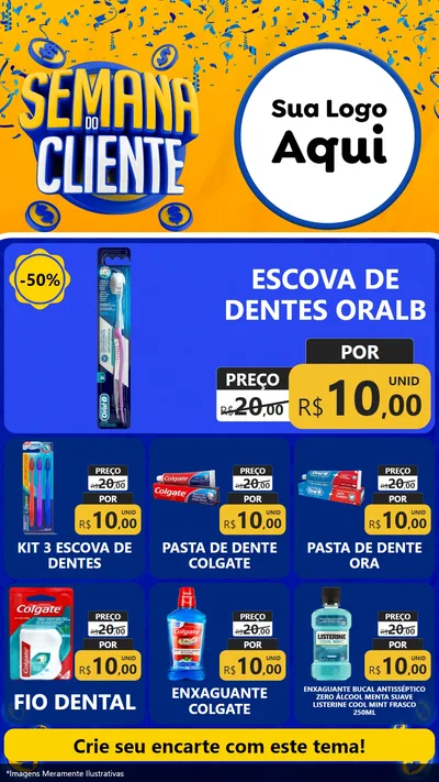 Modelo de Rede Social para Stories com o tema Semana do Cliente para Higiene Pessoal