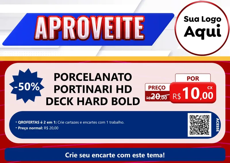 Modelo de Cartaz para Cartaz A4 Horizontal com o tema Aproveite para Pisos e revestimentos