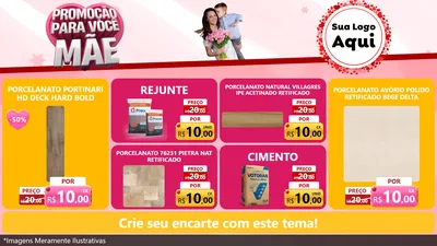 Modelo de TV para TV Horizontal com o tema Promoção Para Você Mãe para Pisos e revestimentos
