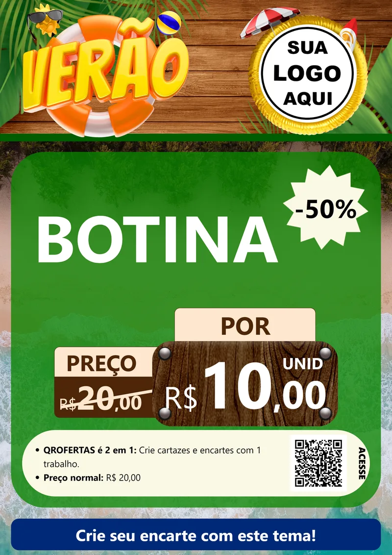 Modelo de Cartaz para Cartaz A4 Vertical com o tema Verão para Agropecuária