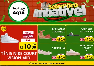 Modelo de Encarte para Encarte A4 Horizontal com o tema Setembro Imbatível para Calçados