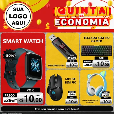 Modelo de Rede Social para Feed Facebook com o tema Quinta da Economia para Informática