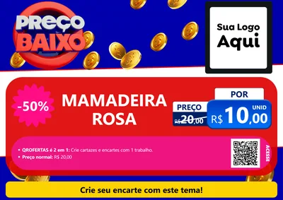Modelo de Cartaz para Cartaz A4 Horizontal com o tema Preço Baixo para Bebês