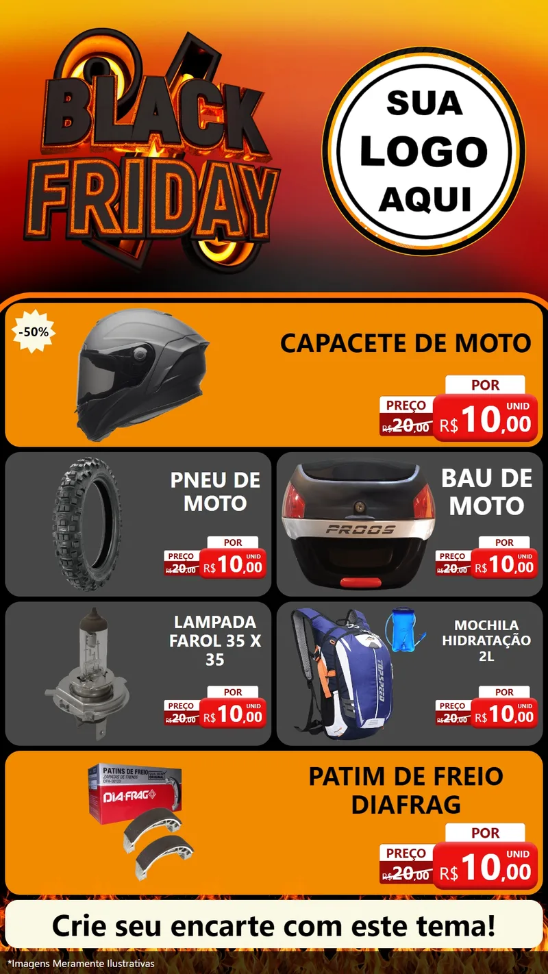 Modelo de TV para TV Vertical com o tema Black Friday para Moto peças