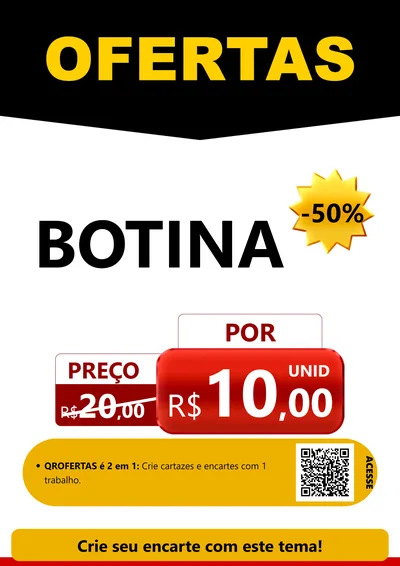 Modelo de Cartaz para Cartaz A4 Vertical com o tema Ofertas Preto e Vermelho Cartaz para Agropecuária