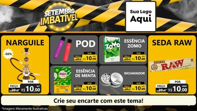 Modelo de TV para TV Horizontal com o tema Setembro Imbatível para Tabacaria
