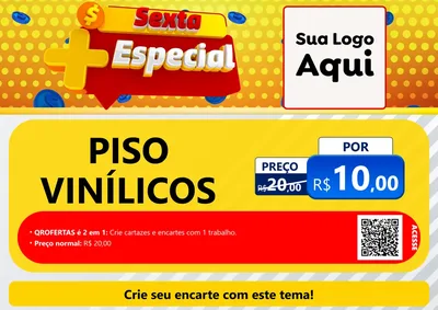 Modelo de Cartaz para Cartaz A4 Horizontal com o tema Sexta Mais Especial para Material para Construção