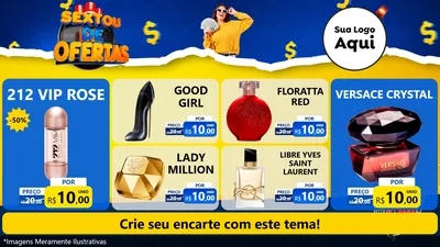 Modelo de TV para TV Horizontal com o tema Sextou de Ofertas para Perfumes