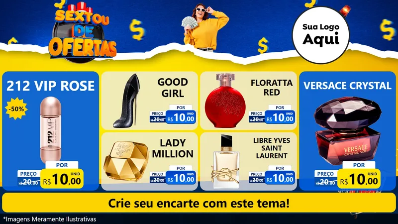 Modelo de TV para TV Horizontal com o tema Sextou de Ofertas para Perfumes