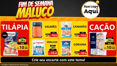 Modelo de TV para TV Horizontal com o tema Final de Semana Maluco para Peixaria