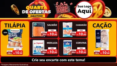 Modelo de TV para TV Horizontal com o tema Quarta de Ofertas Imbatíveis para Peixaria