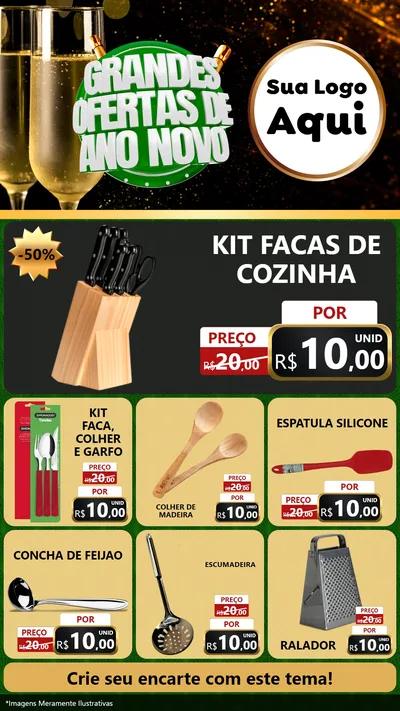 Modelo de Rede Social para Stories com o tema Grandes Ofertas de Ano Novo para Utilidades Domésticas