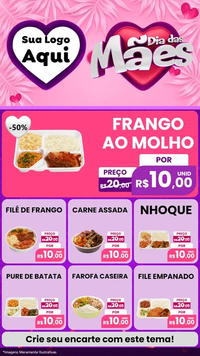 Modelo de Rede Social para Stories com o tema Dia das Mães para Restaurante