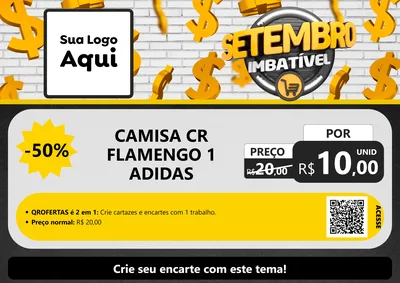 Modelo de Cartaz para Cartaz A4 Horizontal com o tema Setembro Imbatível para Roupas e acessórios