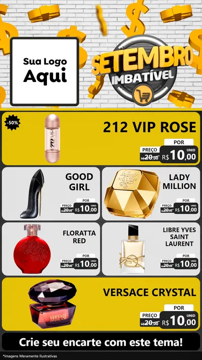 Modelo de TV para TV Vertical com o tema Setembro Imbatível para Perfumes