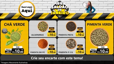 Modelo de TV para TV Horizontal com o tema Mega Saldão de Janeiro para Produtos Naturais