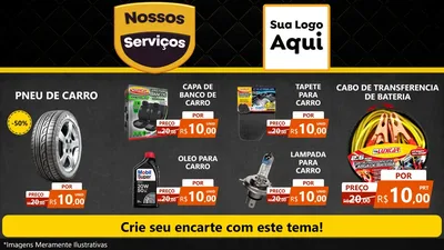 Modelo de TV para TV Horizontal com o tema Nossos Serviços para Auto peças
