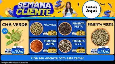 Modelo de TV para TV Horizontal com o tema Semana do Cliente para Produtos Naturais