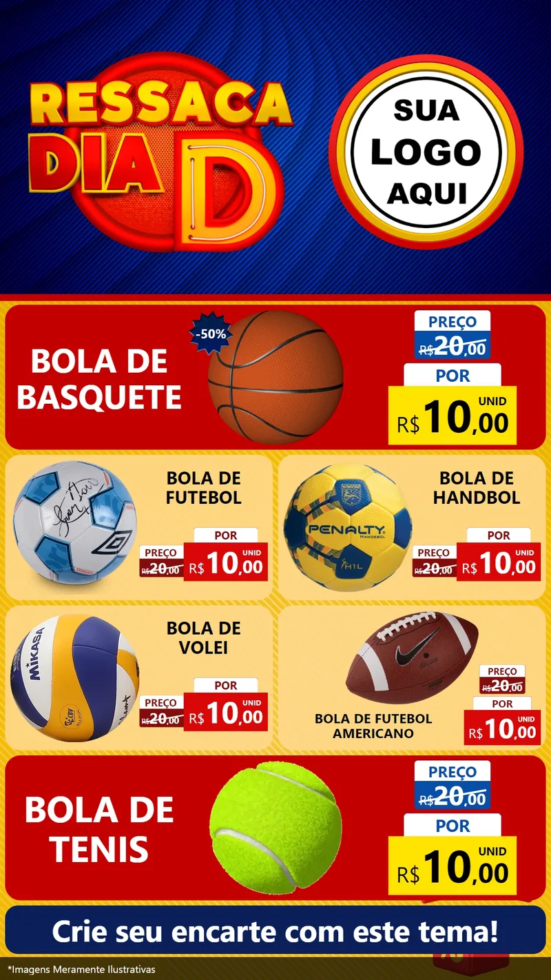 Modelo de TV para TV Vertical com o tema Ressaca Dia D para Artigos Esportivos