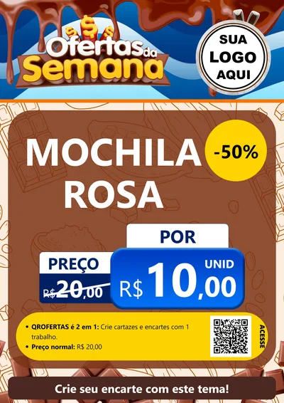 Modelo de Cartaz para Cartaz A4 Vertical com o tema Ofertas da Semana - Páscoa para Papelaria