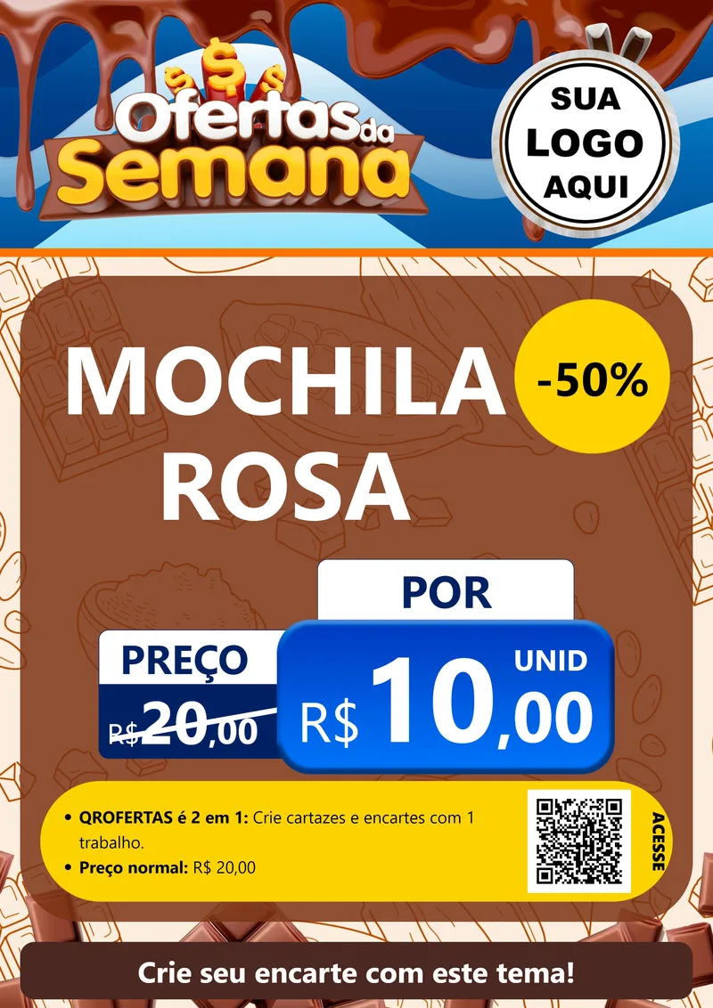 Modelo de Cartaz para Cartaz A4 Vertical com o tema Ofertas da Semana - Páscoa para Papelaria