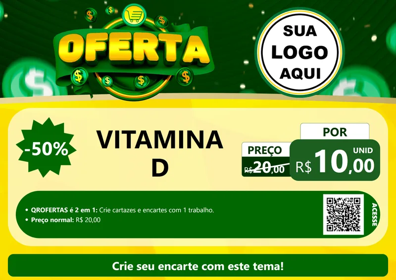 Modelo de Cartaz para Cartaz A4 Horizontal com o tema Oferta para Farmácia