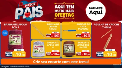 Modelo de TV para TV Horizontal com o tema Dia dos Pais para Armarinho e Aviamentos