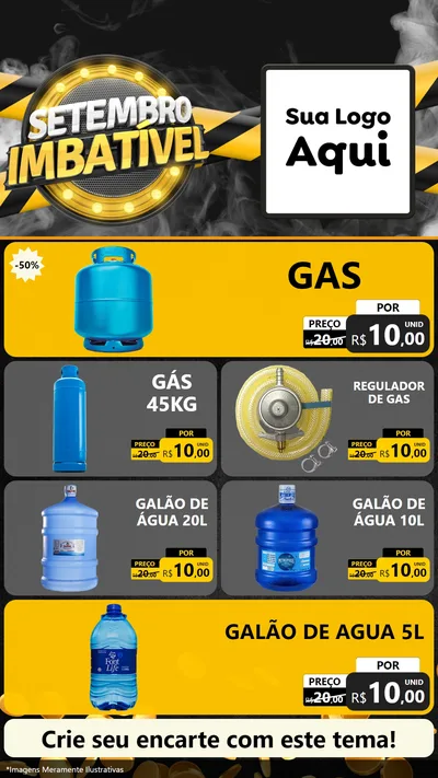 Modelo de TV para TV Vertical com o tema Setembro Imbatível para Água e gás