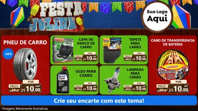 Modelo de TV para TV Horizontal com o tema Festa Julina para Auto peças