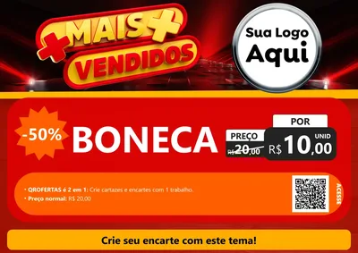 Modelo de Cartaz para Cartaz A4 Horizontal com o tema Mais Vendidos para Brinquedos