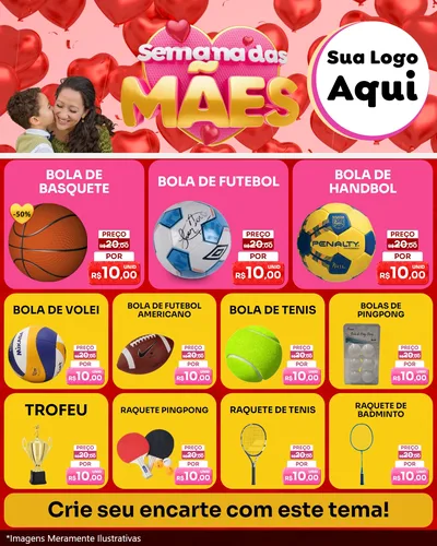 Modelo de Rede Social para Feed Instagram com o tema Semana Das Mães para Artigos Esportivos